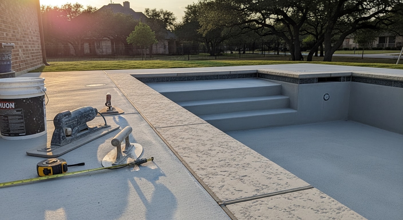 Concrete contractor finishing concrete surface