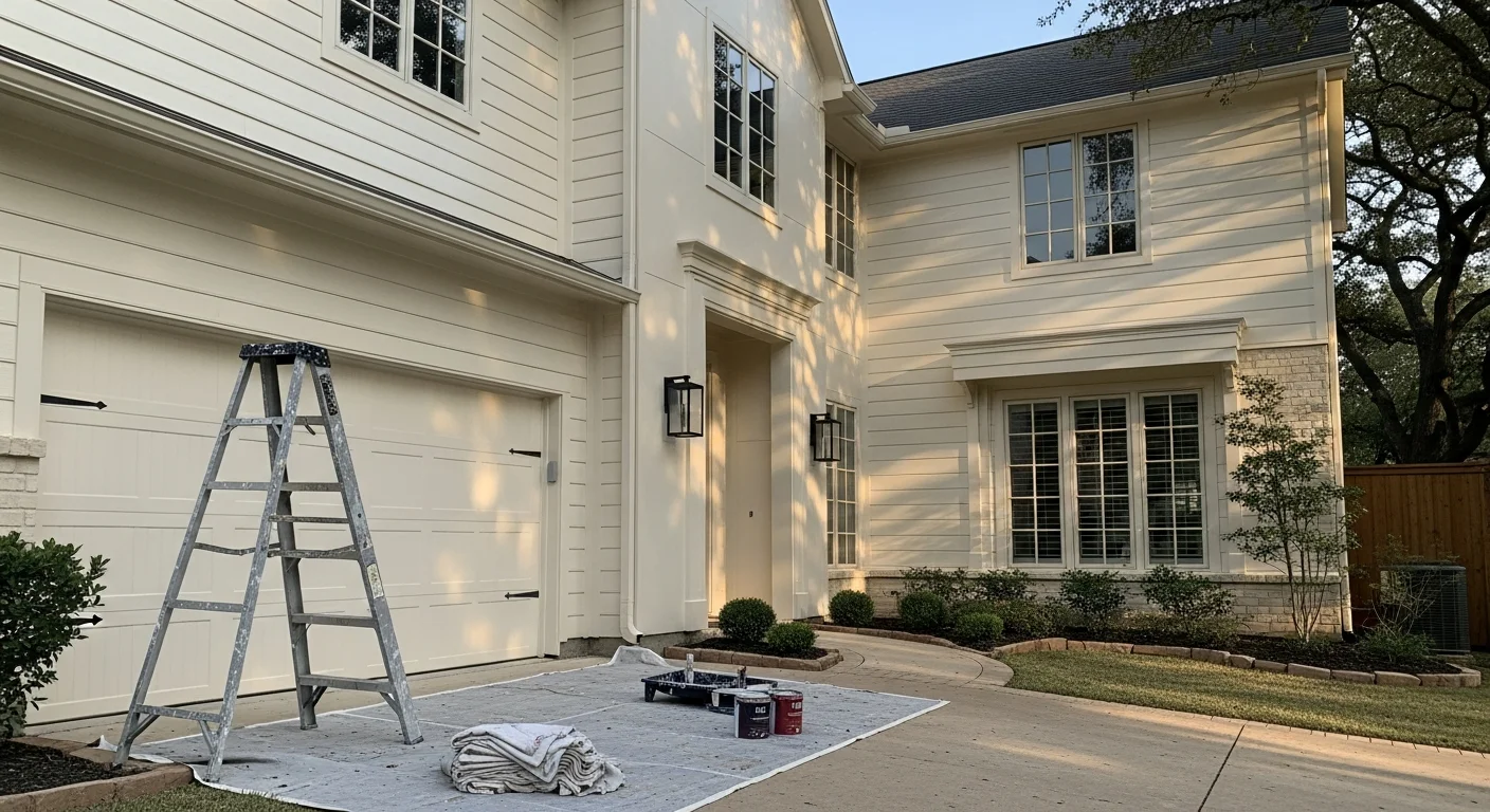 Professional painter applying fresh paint to interior wall