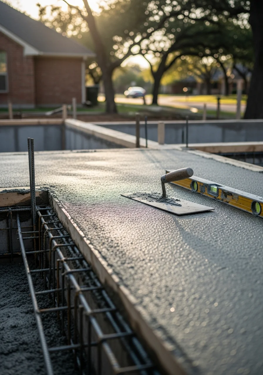 Close-up of professional technician working on Dallas-area property with tools and equipment.