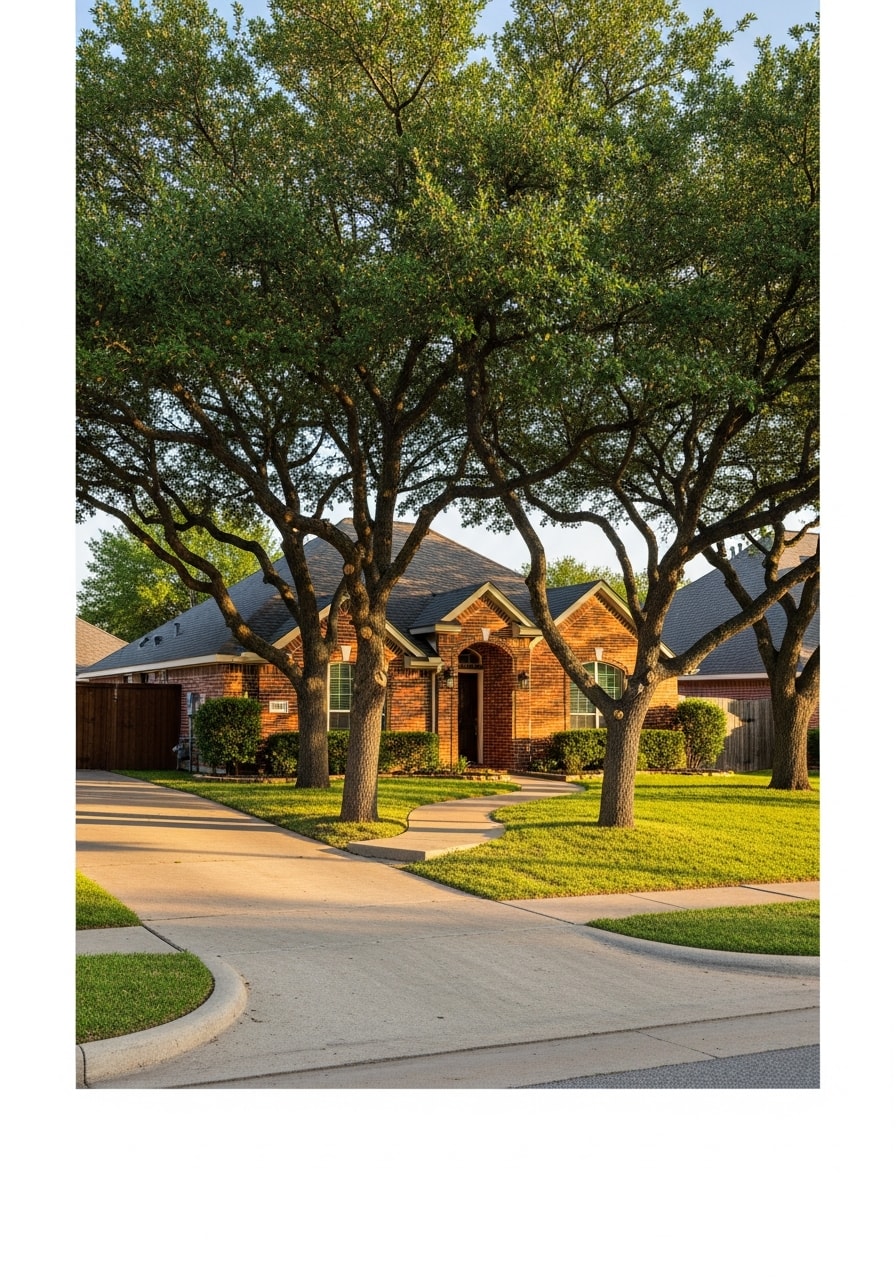 Portrait view of a Greenville property showing typical North Texas home architecture and landscaping.